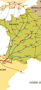 Luxembourg - St Jacques (Compostella): approximate distance?